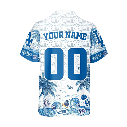 Custom Los Angeles Dodgers Hawaiian Shirt, Dodgers Aloha Shirt, MLB Hawaiian Shirt Moonbestprint