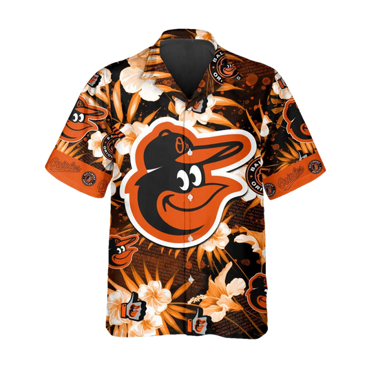 Baltimore Orioles Hawaiian Shirt, MLB Hawaiian Shirt Gift For Fans Moonbestprint