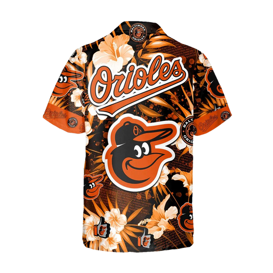 Baltimore Orioles Hawaiian Shirt, MLB Hawaiian Shirt Gift For Fans Moonbestprint