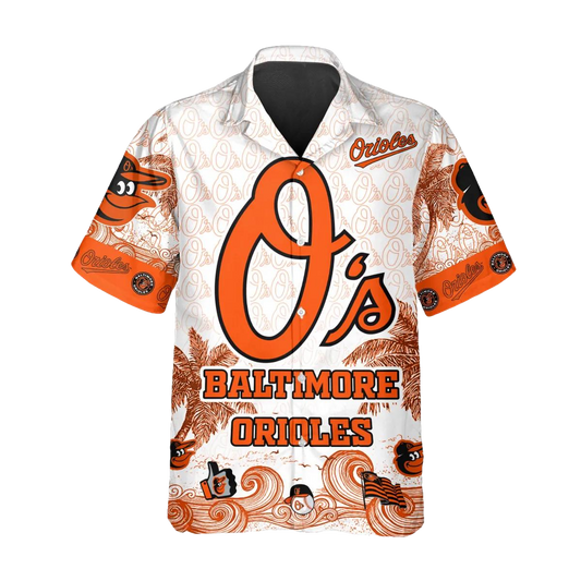 Custom Baltimore Orioles Hawaiian Shirt, Baltimore Orioles Aloha Shirt, MLB Hawaiian Shirt Moonbestprint