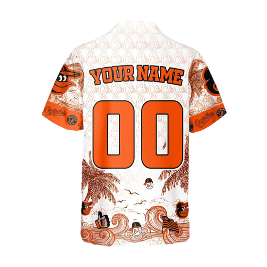 Custom Baltimore Orioles Hawaiian Shirt, Baltimore Orioles Aloha Shirt, MLB Hawaiian Shirt Moonbestprint