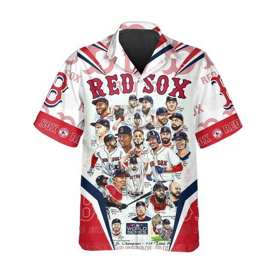 Legends Boston Red Sox Hawaiian Shirt, Red Sox Aloha Shirt, MLB Hawaiian Shirt Moonbestprint