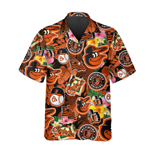 Pattern Baltimore Orioles Hawaiian Shirt, Baltimore Orioles Aloha Shirt Moonbestprint