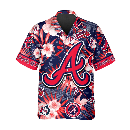 Atlanta Braves Hawaiian Shirt, MLB Hawaiian Shirt Gift For Fans Moonbestprint
