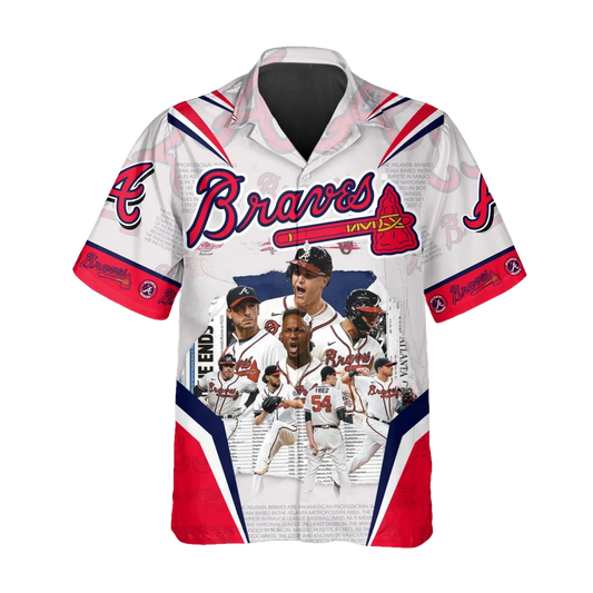 Legends Atlanta Braves Hawaiian Shirt Hawaiian Shirt, Atlanta Braves Aloha Shirt, MLB Hawaiian Shirt Moonbestprint
