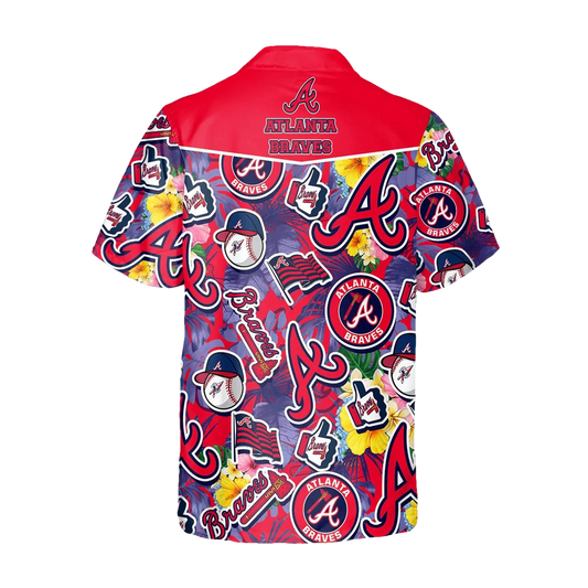 Pattern Atlanta Braves Hawaiian Shirt, Atlanta Braves Aloha Shirt Moonbestprint