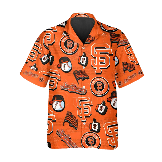 Pattern Logo San Francisco Giants Hawaiian Shirt, MLB Hawaiian Shirt Moonbestprint