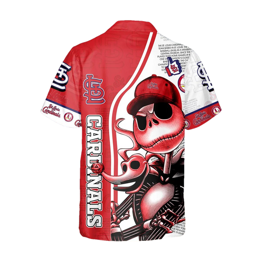 Jack Skeleton St. Louis Cardinals Hawaiian Shirt, St. Louis Cardinals Aloha Shirt, MLB Hawaiian Shirt Moonbestprint