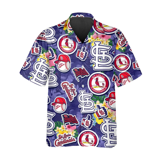 Pattern St. Louis Cardinals Hawaiian Shirt, St. Louis Cardinals Aloha Shirt Moonbestprint