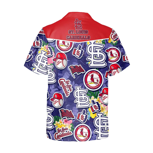 Pattern St. Louis Cardinals Hawaiian Shirt, St. Louis Cardinals Aloha Shirt Moonbestprint