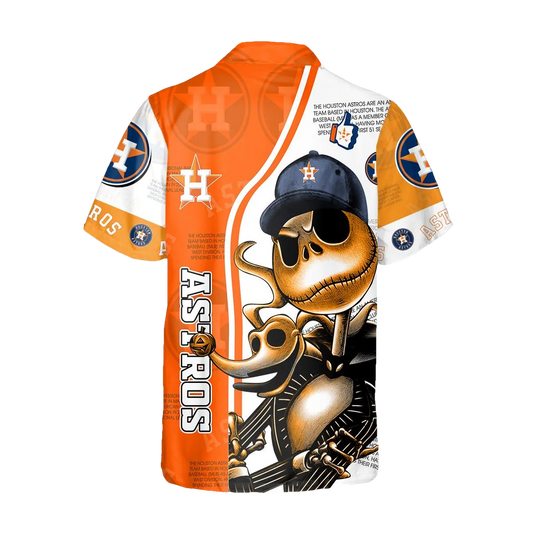 Jack Skeleton Houston Astros Hawaiian Shirt, Houston Astros Aloha Shirt, MLB Hawaiian Shirt Moonbestprint