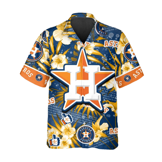 Houston Astros Hawaiian Shirt, MLB Hawaiian Shirt Gift For Fans Moonbestprint