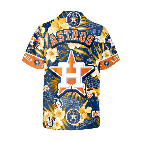 Houston Astros Hawaiian Shirt, MLB Hawaiian Shirt Gift For Fans Moonbestprint