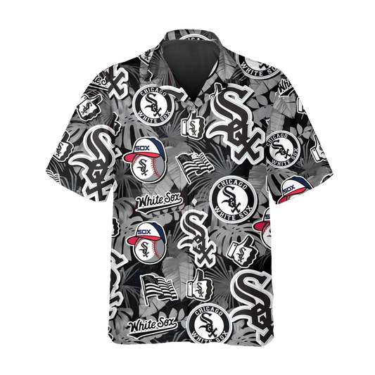 Pattern White Sox Hawaiian Shirt, White Sox Aloha Shirt Moonbestprint