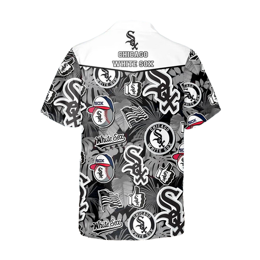 Pattern White Sox Hawaiian Shirt, White Sox Aloha Shirt Moonbestprint
