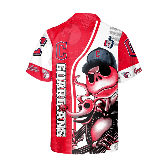 Jack Skeleton Cleveland Guardians Hawaiian Shirt, Cleveland Guardians Aloha Shirt, MLB Hawaiian Shirt Moonbestprint