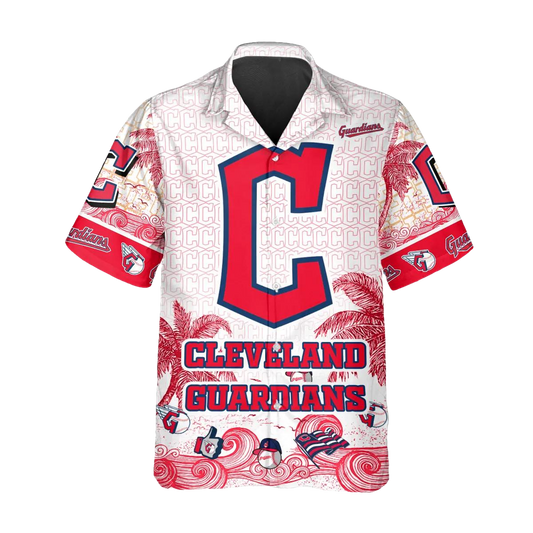 Custom Cleveland Guardians Hawaiian Shirt, Cleveland Guardians Aloha Shirt, MLB Hawaiian Shirt Moonbestprint