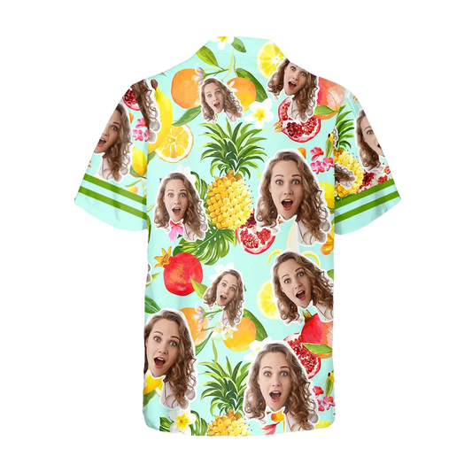 Pineapple Fruits Pattern Custom Hawaiian Shirt, Personalized Hawaiian Shirts Moonbestprint