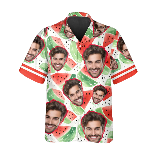 Watermelon Pattern Custom Hawaiian Shirt, Personalized Hawaiian Shirts Moonbestprint