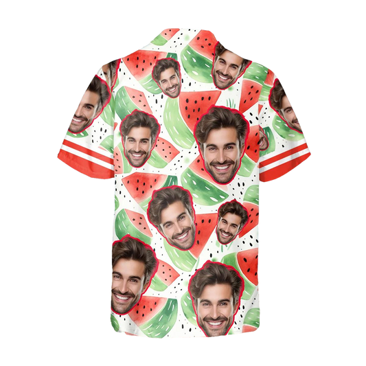 Watermelon Pattern Custom Hawaiian Shirt, Personalized Hawaiian Shirts Moonbestprint