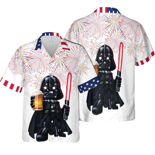 Star Wars Hawaiian Shirt, American Star Wars Aloha Shirt, Men's Star Wars Hawaiian Shirt Moonbestprint
