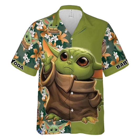 Star Wars Hawaiian Shirt, Yoda Hawaiian Shirt, Hawaiian Star Wars Shirts Moonbestprint