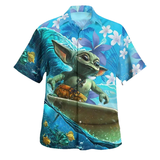 Star Wars Hawaiian Shirt, Yoda Hawaiian Shirt, Star Wars Tropical Shirt Moonbestprint