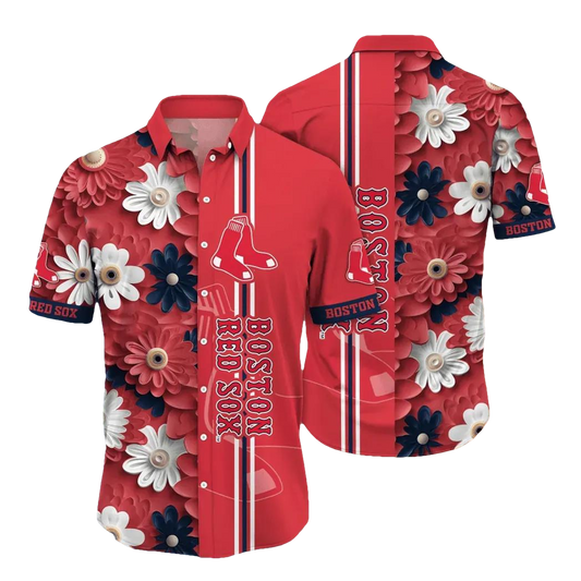 Boston Red Sox MLB Flower Aloha Hawaiian Shirt 12, MLB Hawaiian Shirt Moonbestprint