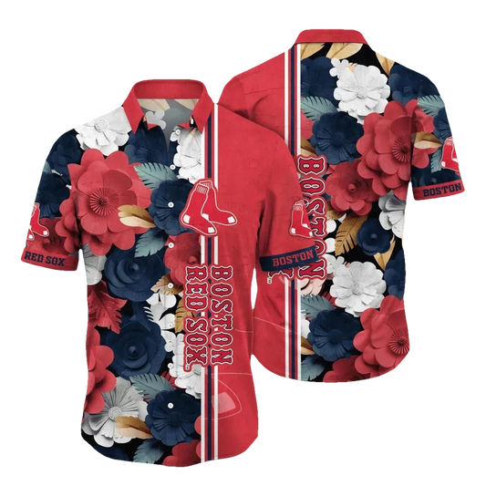 Boston Red Sox MLB Flower Aloha Hawaiian Shirt 15, MLB Hawaiian Shirt Moonbestprint