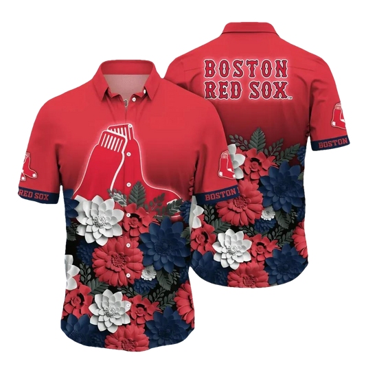 Boston Red Sox MLB Flower Aloha Hawaiian Shirt 14, MLB Hawaiian Shirt Moonbestprint