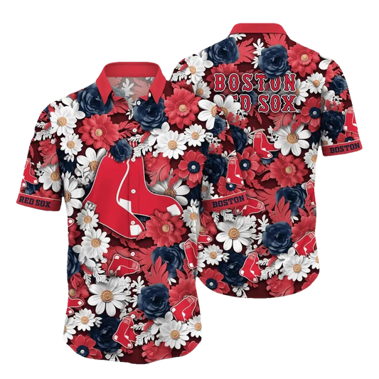 Boston Red Sox MLB Flower Aloha Hawaiian Shirt 17, MLB Hawaiian Shirt Moonbestprint