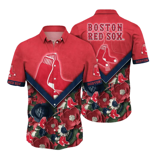 Boston Red Sox MLB Flower Aloha Hawaiian Shirt 5, MLB Hawaiian Shirt Moonbestprint