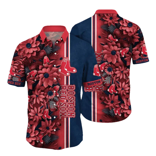 Boston Red Sox MLB Flower Aloha Hawaiian Shirt 7, MLB Hawaiian Shirt Moonbestprint