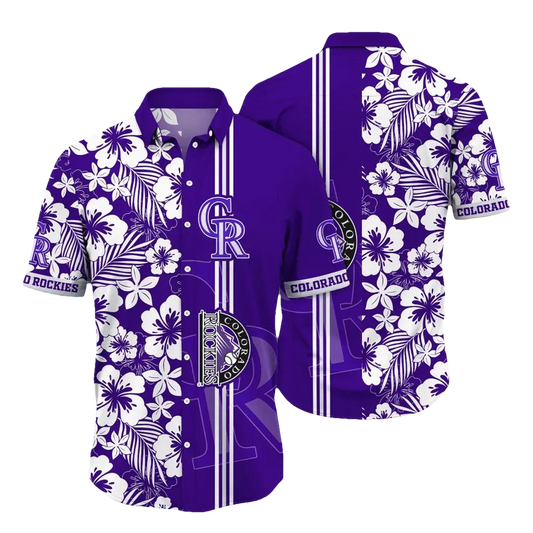 Colorado Rockies MLB Flower Aloha Hawaiian Shirt 12, MLB Hawaiian Shirt Moonbestprint