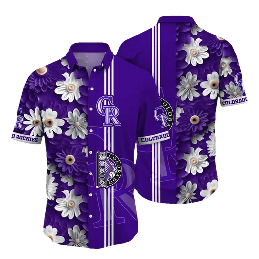 Colorado Rockies MLB Flower Aloha Hawaiian Shirt 13, MLB Hawaiian Shirt Moonbestprint