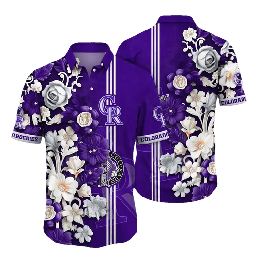 Colorado Rockies MLB Flower Aloha Hawaiian Shirt 16, MLB Hawaiian Shirt Moonbestprint