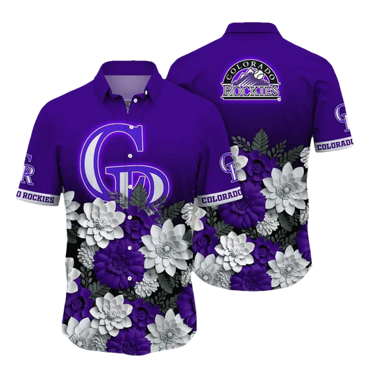 Colorado Rockies MLB Flower Aloha Hawaiian Shirt 15, MLB Hawaiian Shirt Moonbestprint