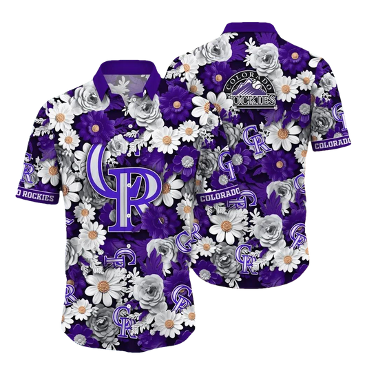 Colorado Rockies MLB Flower Aloha Hawaiian Shirt 18, MLB Hawaiian Shirt Moonbestprint