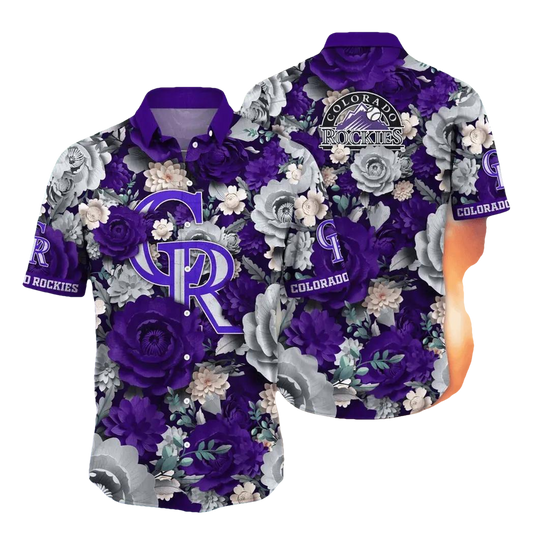Colorado Rockies MLB Flower Aloha Hawaiian Shirt 5, MLB Hawaiian Shirt Moonbestprint