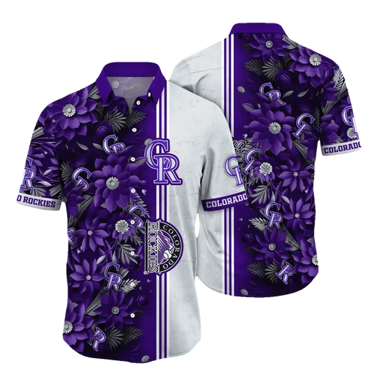 Colorado Rockies MLB Flower Aloha Hawaiian Shirt 6, MLB Hawaiian Shirt Moonbestprint