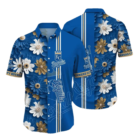 Kansas City Royals MLB Flower Aloha Hawaiian Shirt 13, MLB Hawaiian Shirt Moonbestprint