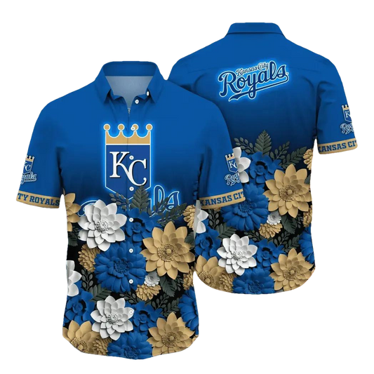 Kansas City Royals MLB Flower Aloha Hawaiian Shirt 15, MLB Hawaiian Shirt Moonbestprint