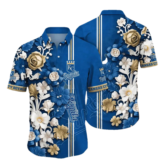 Kansas City Royals MLB Flower Aloha Hawaiian Shirt 17, MLB Hawaiian Shirt Moonbestprint