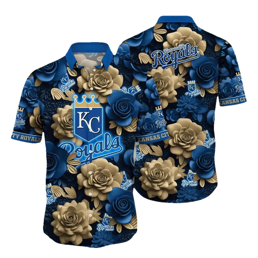 Kansas City Royals MLB Flower Aloha Hawaiian Shirt 19, MLB Hawaiian Shirt Moonbestprint