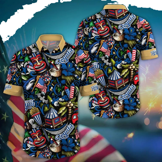 Kansas City Royals MLB Flower Aloha Hawaiian Shirt 20, MLB Hawaiian Shirt Moonbestprint