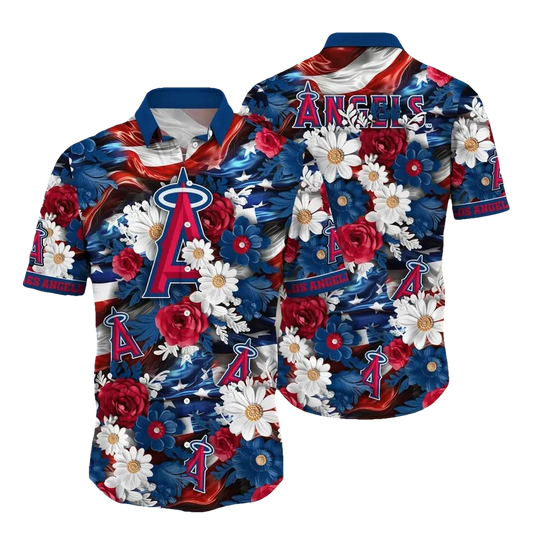 Los Angeles Angels MLB Aloha Hawaiian Shirt, MLB Hawaiian Shirt Moonbestprint