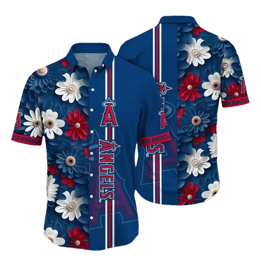 Los Angeles Angels MLB Flower Aloha Hawaiian Shirt 12, MLB Hawaiian Shirt Moonbestprint