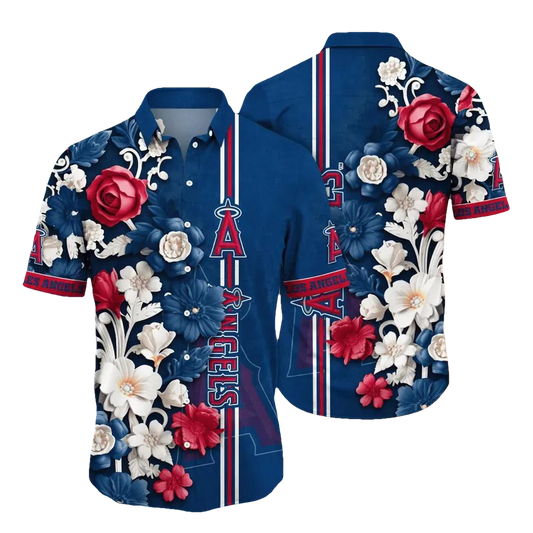 Los Angeles Angels MLB Flower Aloha Hawaiian Shirt 16, MLB Hawaiian Shirt Moonbestprint