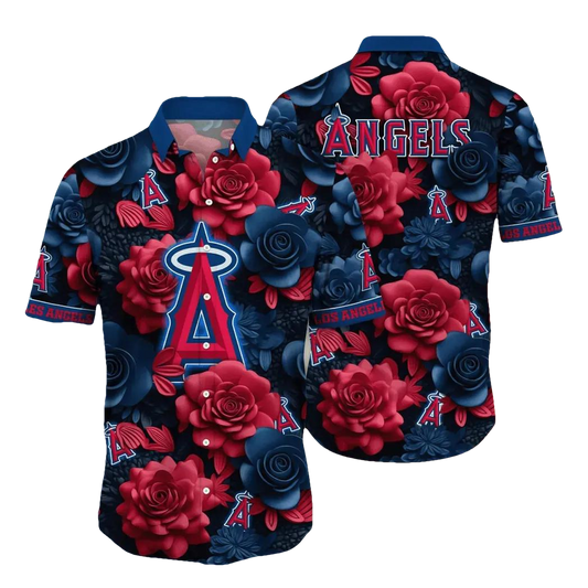 Los Angeles Angels MLB Flower Aloha Hawaiian Shirt 18, MLB Hawaiian Shirt Moonbestprint