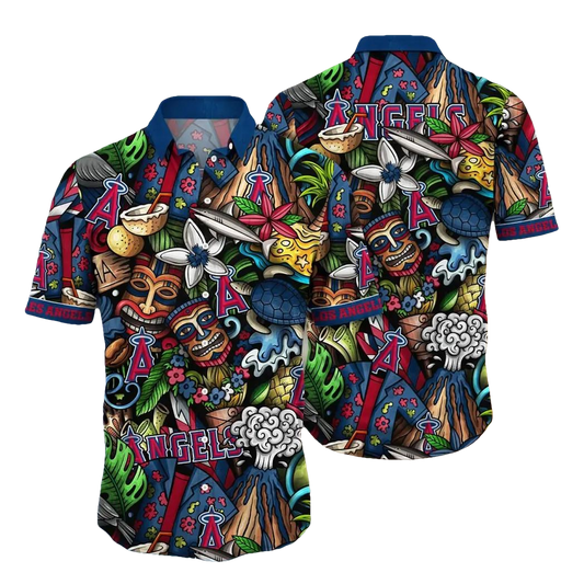 Los Angeles Angels MLB Flower Aloha Hawaiian Shirt 3, MLB Hawaiian Shirt Moonbestprint